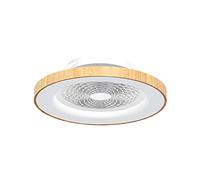 Ventilador de techo Tibet LED Mantra Ø65cm Madera/Blanco con Mando