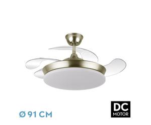 Ventilador de techo tridente mini con luz led 59w para interior, motor