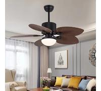 ＳＥＡＦＩＯＺ Ventilador de Techo Tropical de 42 Pulgadas con luz LED con Control Remoto, Dos Opciones de Montaje, 5 aspas y Clips de Equilibrio, Resistente a la Humedad 107 * 107 * 48cm/42 * 42 * 19in