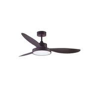 Ventilador de techo tulum shakespear 25w 3 aspas mando a distancia marrón ø120 cm
