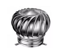 Ventilador De Techo Turbina Acero Inoxidable, Ático Sin Alimentación, Tapa Turbinas Eólicas,con 4 Pies Montaje,para Cobertizo Humos Tubería Secadora Doméstica(Diameter 450mm)