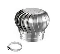 Ventilador De Techo Turbina Acero Inoxidable, Giratorio, Silencioso Automático,con Abrazaderas For Cobertizo Humos Tubería Secadora Doméstica(Diameter 200mm)