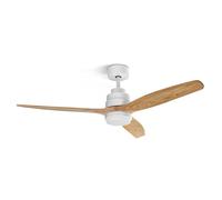 Ventilador de techo Ufesa Nepal 3 aspas madera, luz regulable, 6 velocidades, mando