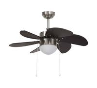 Ventilador de techo vidaxl 39w con lámpara marrón oscuro ø76 cm