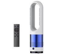 Ventilador De Torre Caliente Y Frío Con Mando A Distancia, Ventilador Doméstico Sin Aspas, Ventilador Calefactor De 1400 W, 8 Velocidades, Temporizador De 8 Horas, Oscilación De 80°, Para Interi blue