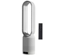 Ventilador de torre de aire caliente y frío, ventilador de pie de 22.8" de alto, purificador sin aspas, calentador de 1200 W, amplio rango de calentamiento de 90°, 8 velocidades de viento natural