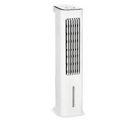 HOMCOM Ventilador de Torre 75W Oscilante Control Remoto Depósito 5L Temporizador 12h Pantalla LED Táctil 23x29x86 cm Blanco Aosom España