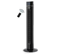 Orbegozo TWM 1009 - Ventilador de torre con Mando a distancia, Iónico, 60 W, 3 velocidades, bandeja para esencias, panel frontal LED, Negro