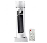 Ventilador de torre oscilante sin aspas, ventilador de aire acondicionado portátil con función de nebulización para dormitorio, ventiladores de escritorio USB con control remoto - Blanco