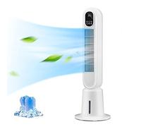 Ventilador de torre portátil con 3 velocidades, ionizador, indicador de nivel de agua y oscilación, 65 W, para el hogar y la oficina