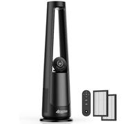 Ventilador De Torre Silencioso Con Purificador De Aire, 2 En 1 Con 2 Filtros Hepa H13, Motor Bldc, 12 Velocidades, 3 Modos, Oscilación De 60°, Temporizador De 12 Horas, Mando A Distancia, Negro