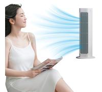 Ventilador de torre, ventilador sin aspas enfriador de aire sin hoja ventiladores multifuncionales de escritorio y de pie 3 velocidades 3 modos, ventilador de pie silencioso sin aspas para