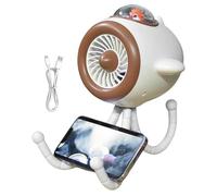 Ventilador de trípode flexible, enfriador giratorio para cochecito, unidad de mano de 4.5 pulgadas con construcción, material sintético antideslizante, tecnología con ventilador de refrigeración de