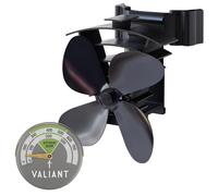 Valiant - Ventilador magnético para estufa y termómetro verde, paquete doble