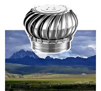Ventilador de turbina 304 de 300 mm para techo, industrial, plateado, impulsado por el viento, ventilador de ventilación de ático para turbinas eólicas