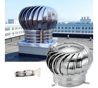 Ventilador de turbina de acero inoxidable 304 de 800 mm, tapa de ventilación de techo, ventilador de turbina de bajo ruido, campana extractora para casa, fábrica, ático, granja