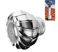 Ventilador De Turbina De Acero Inoxidable, Tapa De Ventilación Para Tejado 350 400 450mm, Sombrero De Escape Giratorio Automático Ventilador Ático(450mm/17.72in)