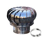 Ventilador de turbina de techo Ventilación de chimenea giratoria Ventilación de techo Conducto de humos resistente a la intemperie Lluvia s 304 Acero inoxidable Evita que aves, animales pequeños y e