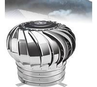 Ventilador de turbina eólica de techo de acero inoxidable, cubierta duradera para un mejor flujo de aire, ideal para ventilación industrial, residencial y agrícola