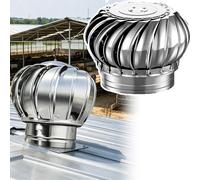 Ventilador de turbina para techos, rotación automática de la tapa de ventilación por viento/flujo de aire, 150 mm/6 pulgadas, 304, con turbinas eólicas, robusto y para chimeneas