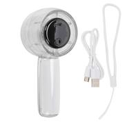 Ventilador de turbo de mano, 5 velocidades de ventilador portátil de portátil recargable ajustable ajustable con exhibición digital para viajes de campamento al aire libre (Blanco)