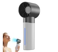 Ventilador de vapor de agua, portátil, con función de pulverización, 5 niveles de ventilador con pantalla digital para senderismo y camping, adecuado para mujeres, hombres, adolescentes, adultos y