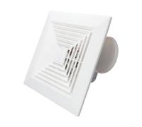 Ventilador de ventilación, 6/8/9/10 pulgadas, ventilador de escape cuadrado de techo o pared, 70 CFM 6.0 Sone, rejilla pintable, para cocina, baño, lavandería, blanco (8 pulgadas)
