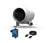 Ventilador de ventilación blanco de 4 pulgadas, ventilador de conducto de escape, ventilador de aire, Extractor de tuberías, ventilador de ático con Control de velocidad,Fácil de operar