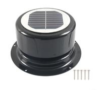 Ventilador de ventilación de RV alimentado por energía solar, ventilador de escape silencioso para autocaravana y cámper, circulador de aire de bajo consumo con amplio rango de temperatura, negro