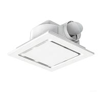 Ventilador de ventilación de techo de 110 CFM con motor CC sin escobillas para uso en baño y cocina, entrega un flujo de aire constante sin ruido perturbador (10 pulgadas-a)