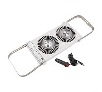 Ventilador de ventilación de techo para caravana, 12 V, refrigeración silenciosa, para remolque, doble control expandible de 37 a 59 cm, color blanco