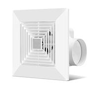 Ventilador de ventilación del baño Ventilador de escape de la cocina de 10 pulgadas, ventilador de escape potente con válvula de retención y panel de cuadrícula, 4 0W, 118CFM ( Size : 10 inches )