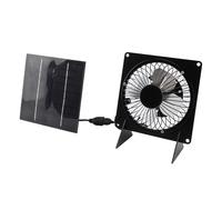 Ventilador de ventilación monocristalino con panel solar resistente a la intemperie, para gallineros e invernaderos, cobertizos, ventilador de ventilación de bajo consumo