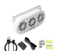 Ventilador de ventilación para vehículo, dispositivo de refrigeración de escape alimentado por energía solar, circulador de aire silencioso de bajo consumo, unidad de aire fresco portátil para montaje