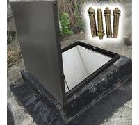 Ventilador de ventilación para ventana de techo con cubierta galvanizada y puntal de gas para un fácil acceso al ático, marco de tamaño personalizado incluido
