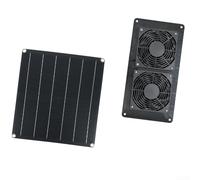 Ventilador de ventilación solar de 25 W, extractor de aire impermeable para invernadero, escape alto de 200 CFM con parrilla protectora, kit de panel solar fácil de instalar para cobertizo, garaje