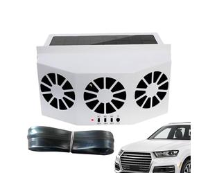 Ventilador de ventilación solar para vehículos: extractor de ventana de salida, unidad de alimentación recargable de larga duración | Solución de enfriamiento de flujo de aire automotriz para reduz