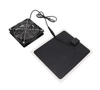 Ventilador de Ventilador Alimentado por Panel Solar con Puerto USB, Ventilador de Enfriamiento Impermeable para Invernaderos de Gallina, Panel de Cargador Solar para Escape de