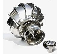 Ventilador de viento, turbina de techo de consumo cero, salida de ventilación redonda de 4.3 a 15.7 pulgadas, acero inoxidable 304, extractor externo de conductos, ventilación impermeable de humo