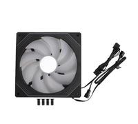 Ventilador del Chasis ARGB, Luz Sincronizada con Ventilador ARGB de 140x140x25mm, Ventilador ARGB Direccionable Silencioso Ventilador de Refrigeración para CPU, (Negro Normal)