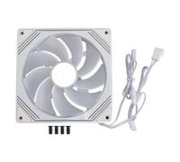 Ventilador del Chasis ARGB, Luz Sincronizada con Ventilador ARGB de 140x140x25mm, Ventilador ARGB Direccionable Silencioso Ventilador de Refrigeración para CPU, (Blanco inverso)