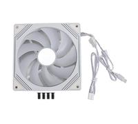 Ventilador del Chasis ARGB, Luz Sincronizada con Ventilador ARGB de 140x140x25mm, Ventilador ARGB Direccionable Silencioso Ventilador de Refrigeración para CPU, (Blanco Normal)