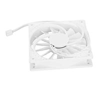 Ventilador del Chasis Gran Volumen de Aire Radiador de Escape Silencioso 15 Aspas Enfriamiento de Computadora de 4 Pines F120 12025 Ultra Silencioso Alta Velocidad de Larga Duración (Blanco 4 pines)