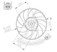 Ventilador del radiador 47946 NRF para VW MULTIVAN T5 TRANSPORTER T5 Caja/Chasis