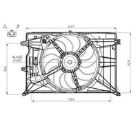 Ventilador del radiador 47948 NRF para FIAT 500X