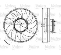 Ventilador del radiador 696083 VALEO para MERCEDES-BENZ VW