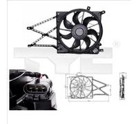 Ventilador del radiador 825-0011 TYC para OPEL ASTRA G Hatchback ASTRA G Coupé