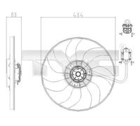Ventilador del radiador 825-0019 TYC para OPEL ASTRA J Sports Tourer ASTRA J