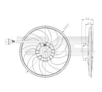 Ventilador del radiador 837-0037 TYC para SKODA VW SEAT