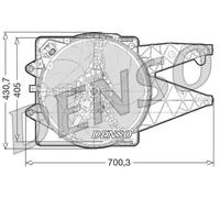 Ventilador del radiador DER01020 DENSO para ABARTH FIAT ALFA ROMEO